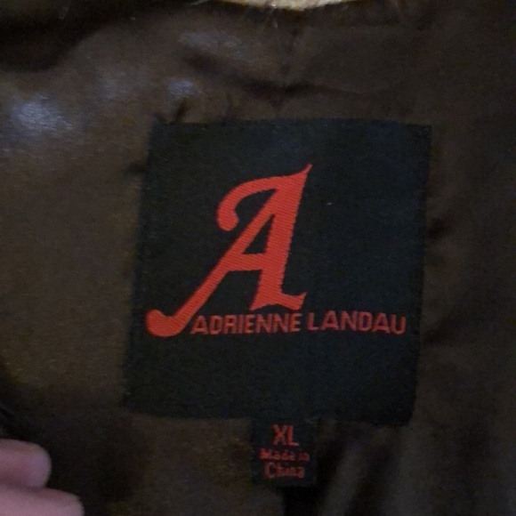 Host Pick!! EUC Xl Adrienne Landau brown faux fur vest - Picture 4 of 7